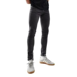 COLLUSION X100 Mid Rise Skinny Jean in Black, Size 34X32​​​